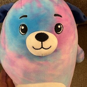Plush Tie-Dye dog  Plushy toy - Pastel Blue & Pink Mira toys